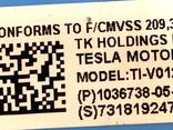1036738-05-D Beifahrer-Sicherheitsgurt vorne rechts (TAN) Tesla Modell X 1036738-06-D - photo 6