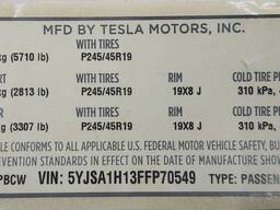 1462927-00-C v Hauptetikett (Etikett, Aufkleber) mit Produktionsinformationen Tesla Modell