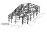 Frame steel hall, welded steel construction, container
