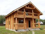 Сруб дома, бани из оцилиндрованного бревна - фото 2