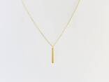 Zara Necklace – 18k Gold Bar Pendant for Modern Elegance - photo 2