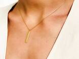Zara Necklace – 18k Gold Bar Pendant for Modern Elegance - photo 3